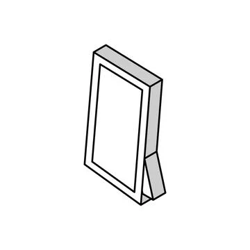 For hallway mirror isometric icon vector illustration Stock Illustration