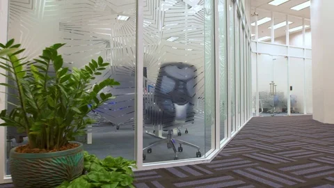 Hallway in office Stock Footage 89577462