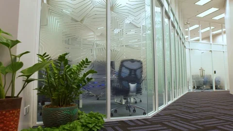 Hallway in office Stock Footage 89577517