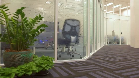Hallway in office Stock Footage 89577614