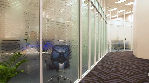 Hallway in office Stock Footage 89577720