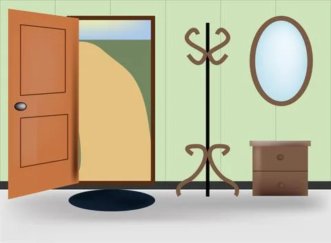 Hallway room Stock Illustration