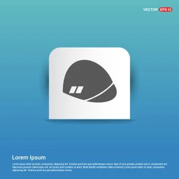 Halmet Icon - Blue Sticker button Stock Illustration