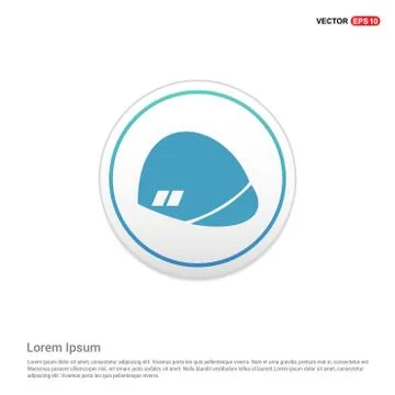 Halmet Icon - white circle button Stock Illustration