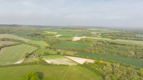 Halnaker Hill and the Windmill Trail from a drone, Boxgrove Village, West Sussex Video stock 344070827