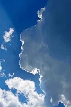 Halo effect on clouds edge Stock Photos