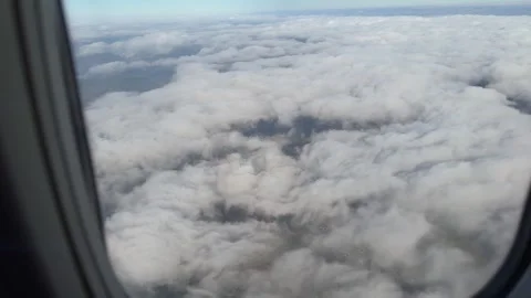 Halo effect seeing from airplane window flying over Poland Stock Footage 255901750
