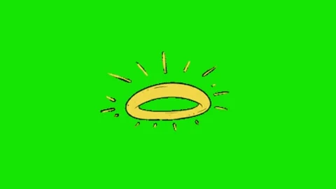 Halo ring animation on green background Vídeo Stock 329398602