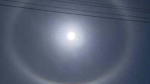 Halo sun effect optical phenomenon in Poland May 14th 2023 Stock Footage 241221306