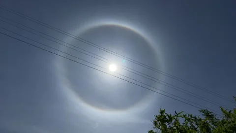 Halo sun effect optical phenomenon in Poland May 14th 2023 Stock Footage 241221954