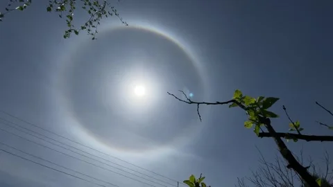 Halo sun effect optical phenomenon in Poland May 14th 2023 Stock Footage 241222894