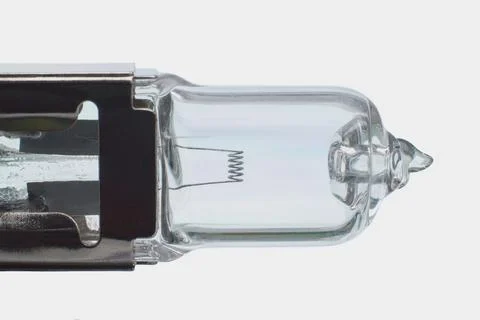 Halogen bulb close up on white background Stock Photos