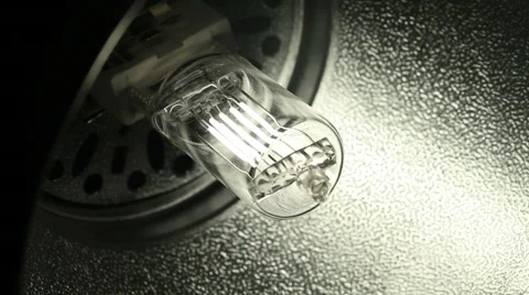 Halogen bulb studio lighting Video stock 61738287