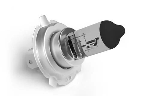 Halogen car light bulb isolated on white background Stock Illustration