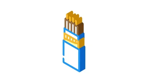 Halogen free flame retardant cable isometric icon animation Stock Footage 327294682