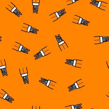 Halogen free flame retardant cable vector seamless pattern Stock Illustration