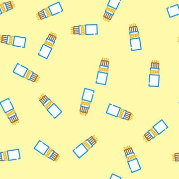 Halogen free flame retardant cable vector seamless pattern Stock Illustration