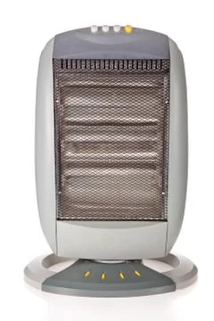 Halogen heater isolated on a white background. Stock Photos