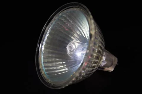 Halogen lamp with reflector close-up Stock Photos