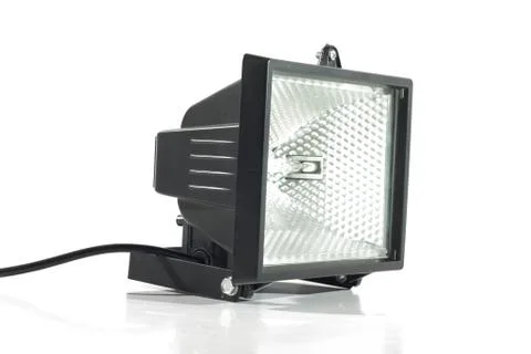 Halogen lantern on white Stock Photos