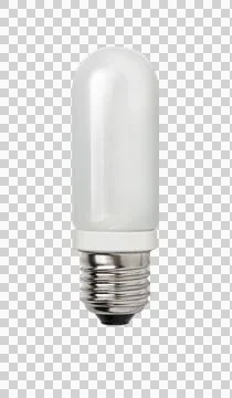 Halogen light bulb e27 isolated on a transparent background Stock Photos