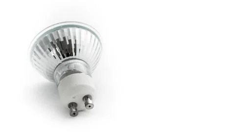 Halogen light bulb isolated on white background Stock Photos