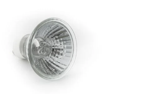 Halogen light bulb isolated on white background Stock Photos