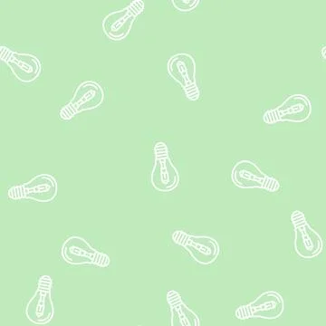 Halogen light bulb line seamless pattern Illustrazione stock