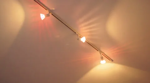 Halogen Light on Ceiling on and off Stock Footage 36156513