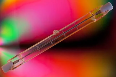 Halogen light tube macro Stock Photos
