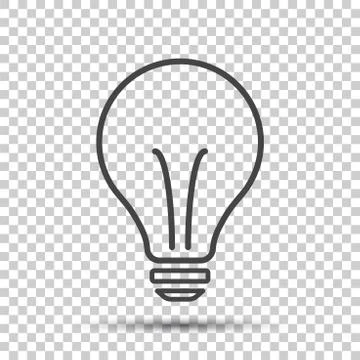 Halogen lightbulb icon. Light bulb sign. Electricity and idea symbol. Thin li Stock Illustration