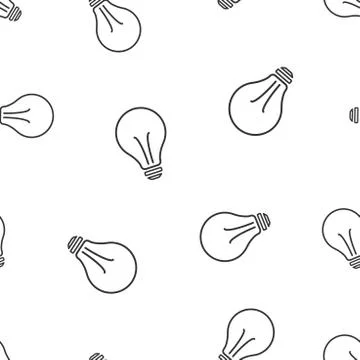 Halogen lightbulb seamless pattern background. Business flat vector illustrat Illustrazione stock