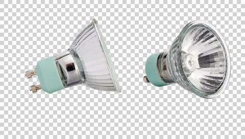 Halogen Lights bulb with path Stock Photos
