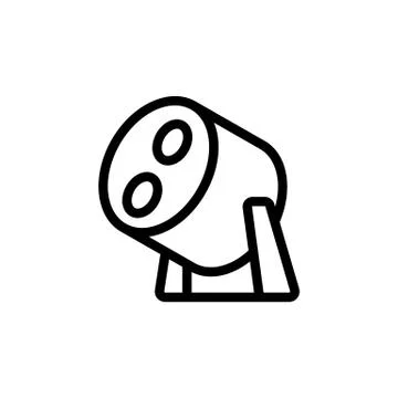 Halogen spotlight icon vector outline illustration Ilustración de archivo