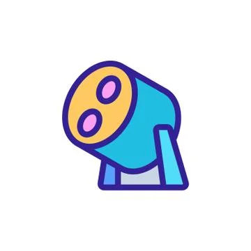 Halogen spotlight icon vector outline illustration Ilustración de archivo