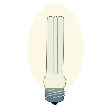 Halogen Turned on Light bulb vector icon. Color vector icon isolated on white Stock Illustration