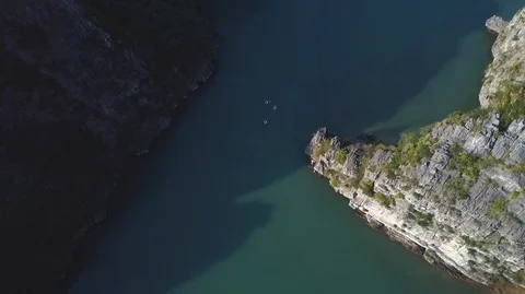 Halong Bay Drone Footage. Kayaking Stock-Footage 128635520