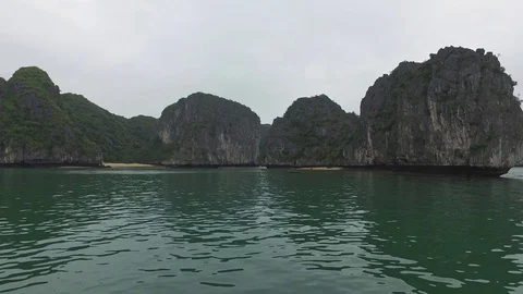 Halong Bay Limestone Islands Stock Footage 73281382