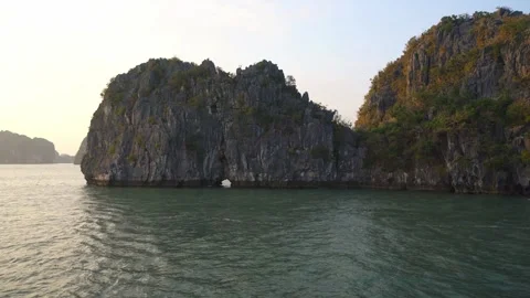Halong Bay Panoramic View of Karst Islands Stock Footage 343256506