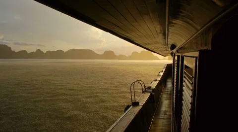 Halong Bay Sunrise Stock Footage