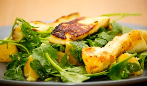 Haloumi salad Stock Photos