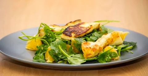 Haloumi salad Stock Photos
