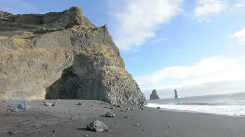 Halsanefshellir Cave, Iceland Video stock 36172308