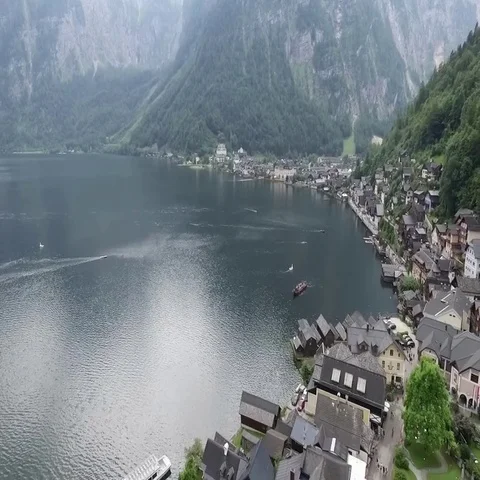 Halstatt, aerial 動画素材 69719345