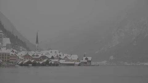 Halstatt Village 4k Stock Footage 124576687