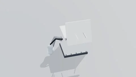 Halt chamber test lab 3d loop white background 3D animation seamless loop Stock Footage 341851676