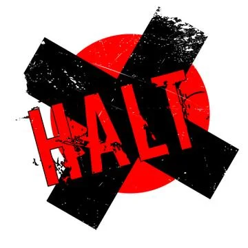 Halt rubber stamp Stock Illustration