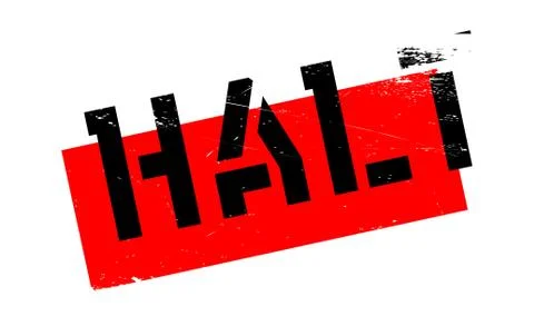 Halt rubber stamp Stock Illustration