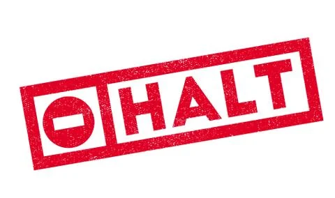 Halt rubber stamp Stock Illustration