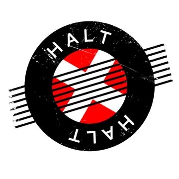 Halt rubber stamp Stock Illustration